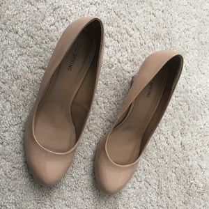 Call It Spring Tan wedges